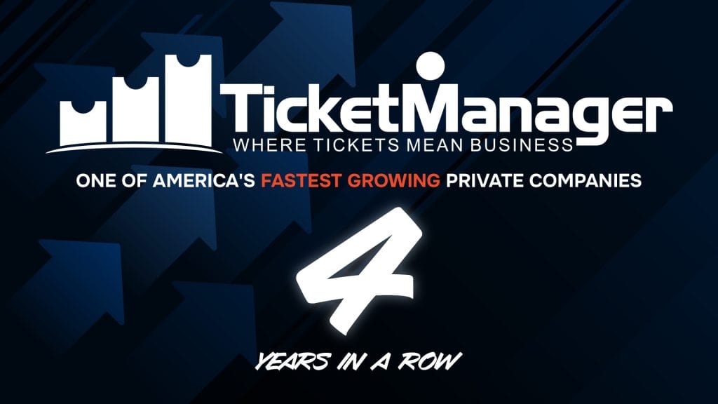 TicketManager Named to the Inc. 5000 for the 4th Year in a Row